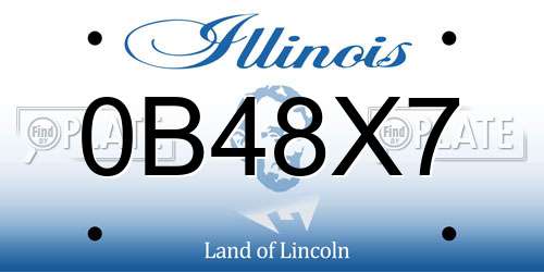 0B48X7 Illinois License Plate