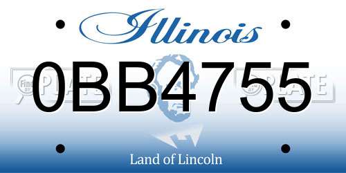 0BB4755 Illinois License Plate