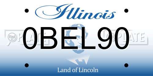 0BEL90 Illinois License Plate