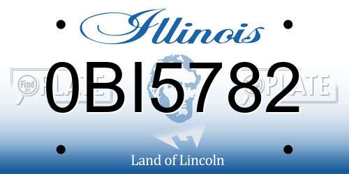 0BI5782 Illinois License Plate