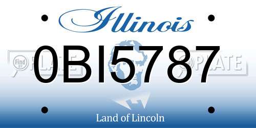 0BI5787 Illinois License Plate