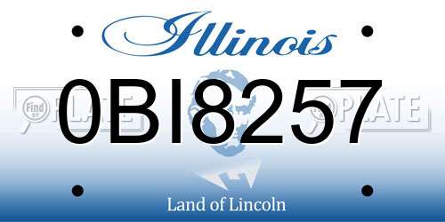 0BI8257 Illinois License Plate