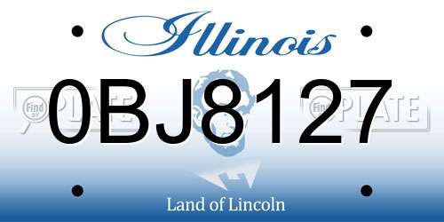 0BJ8127 Illinois License Plate