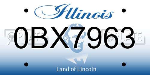 0BX7963 Illinois License Plate