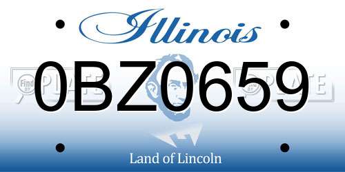 0BZ0659 Illinois License Plate