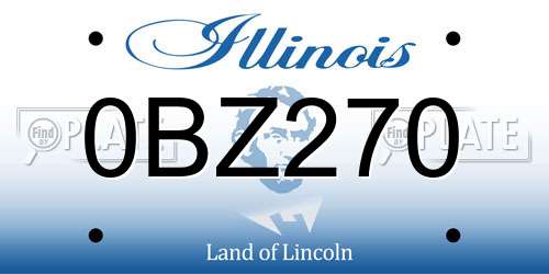 0BZ270 Illinois License Plate