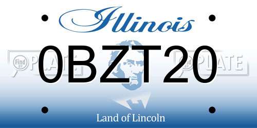0BZT20 Illinois License Plate