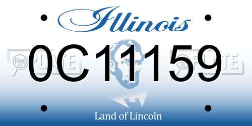 0C11159 Illinois License Plate