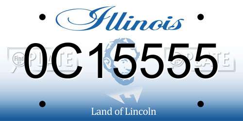 0C15555 Illinois License Plate