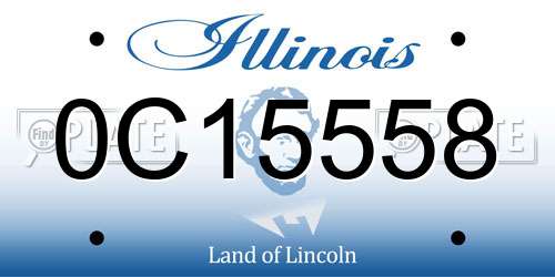 0C15558 Illinois License Plate