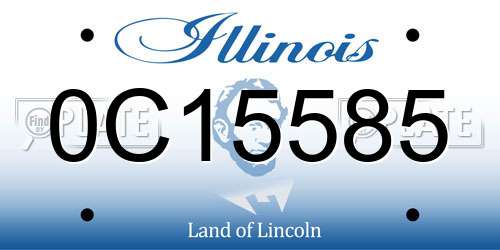 0C15585 Illinois License Plate