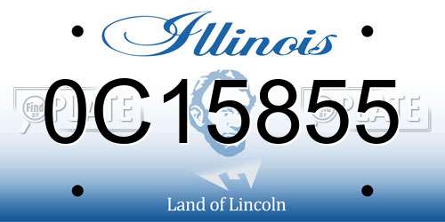 0C15855 Illinois License Plate