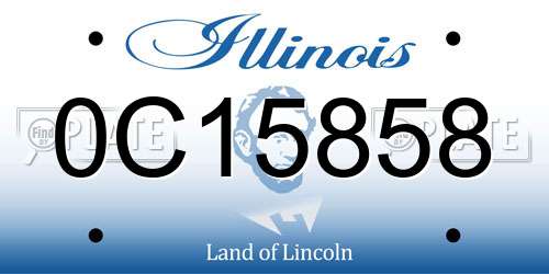0C15858 Illinois License Plate