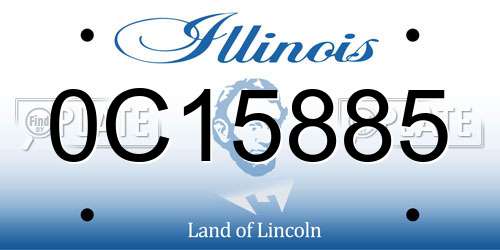 0C15885 Illinois License Plate