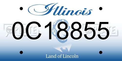 0C18855 Illinois License Plate