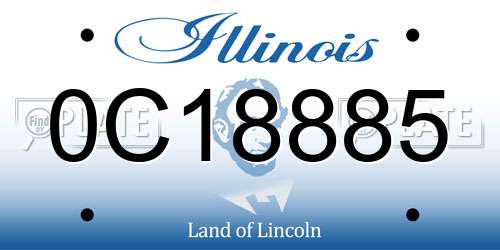 0C18885 Illinois License Plate
