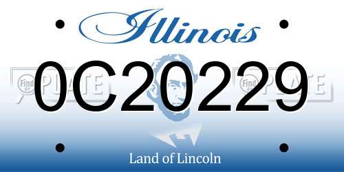 0C20229 Illinois License Plate