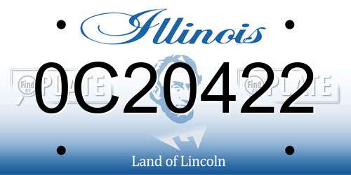 0C20422 Illinois License Plate