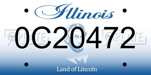 0C20472 Illinois License Plate