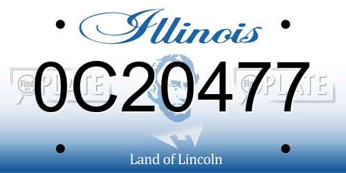 0C20477 Illinois License Plate