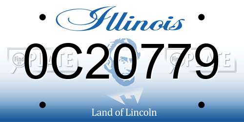 0C20779 Illinois License Plate