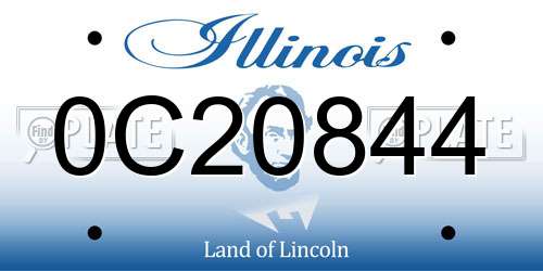 0C20844 Illinois License Plate