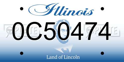 0C50474 Illinois License Plate