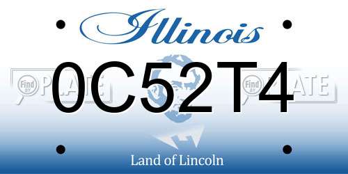 0C52T4 Illinois License Plate