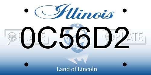 0C56D2 Illinois License Plate