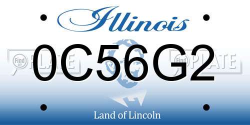 0C56G2 Illinois License Plate