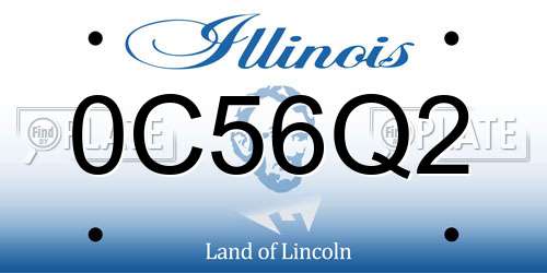 0C56Q2 Illinois License Plate