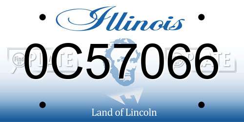 0C57066 Illinois License Plate