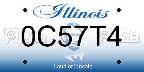 0C57T4 Illinois License Plate
