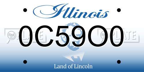 0C59O0 Illinois License Plate