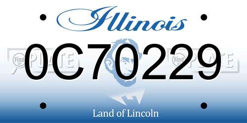 0C70229 Illinois License Plate