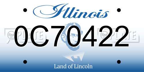0C70422 Illinois License Plate