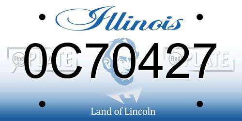 0C70427 Illinois License Plate