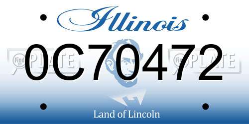 0C70472 Illinois License Plate
