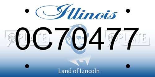 0C70477 Illinois License Plate