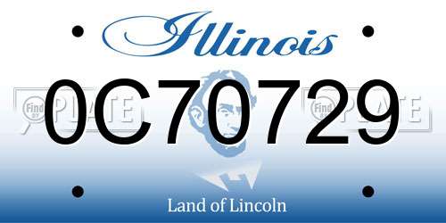 0C70729 Illinois License Plate