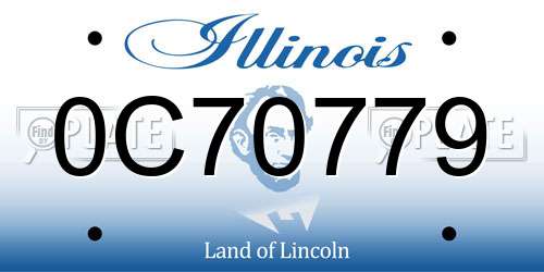 0C70779 Illinois License Plate