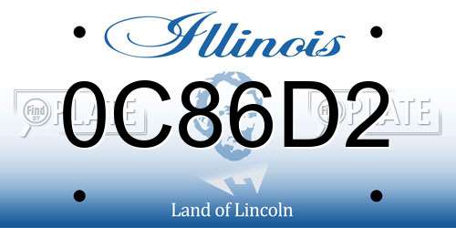0C86D2 Illinois License Plate