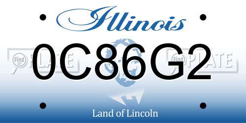 0C86G2 Illinois License Plate