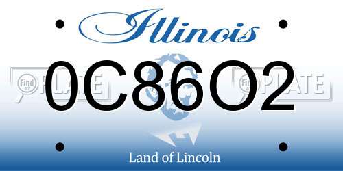 0C86O2 Illinois License Plate