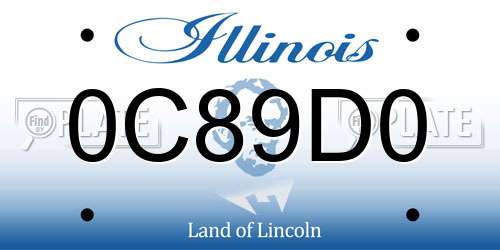 0C89D0 Illinois License Plate