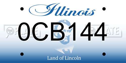 0CB144 Illinois License Plate