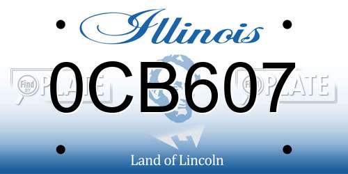 0CB607 Illinois License Plate