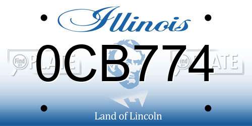 0CB774 Illinois License Plate