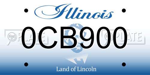 0CB900 Illinois License Plate