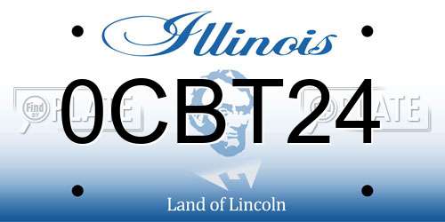 0CBT24 Illinois License Plate